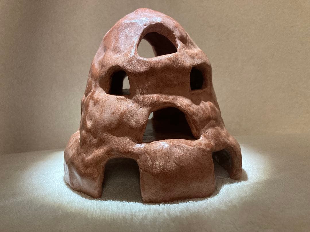 希少造形】焼成クラフト 多層洞窟シェルター 高級アクアリウム レイアウト用品