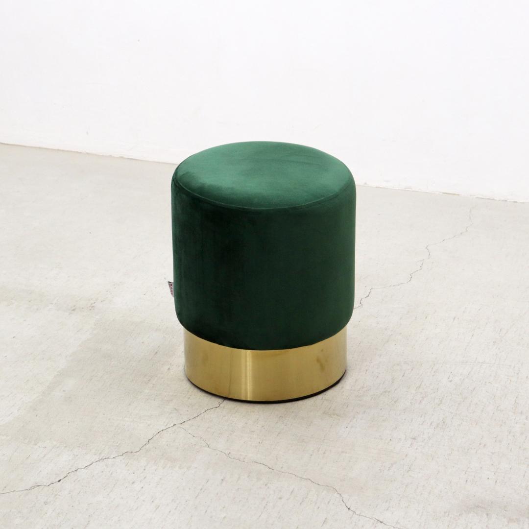 KARE カレ チェリー ダークグリーン ブラス スツール プフ チェア 丸椅子