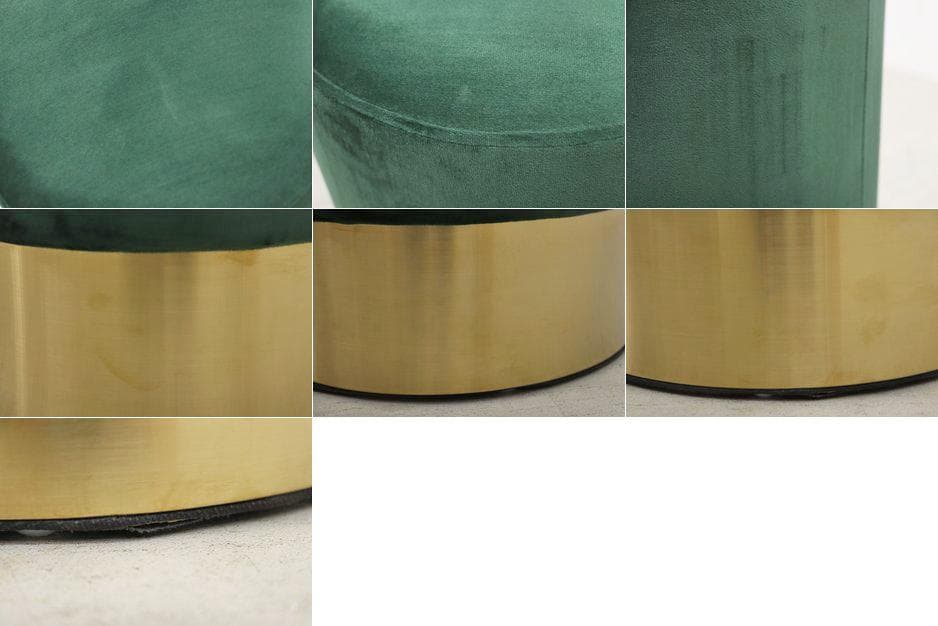 KARE カレ チェリー ダークグリーン ブラス スツール プフ チェア 丸椅子