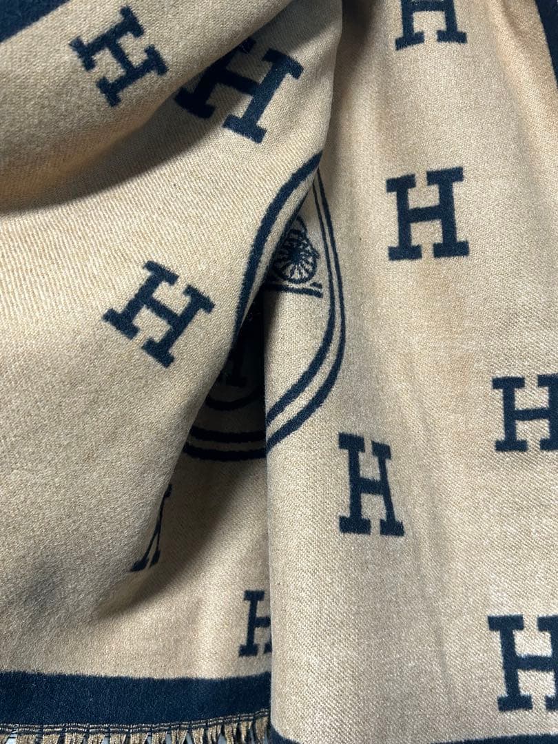 エルメス マフラーブラック ブラウン