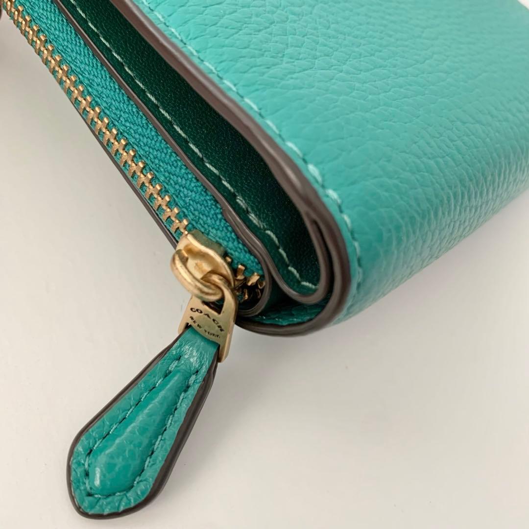 【COACH】コーチ　二つ折り財布　ビルフォールドウォレット　グリーン　緑　新品