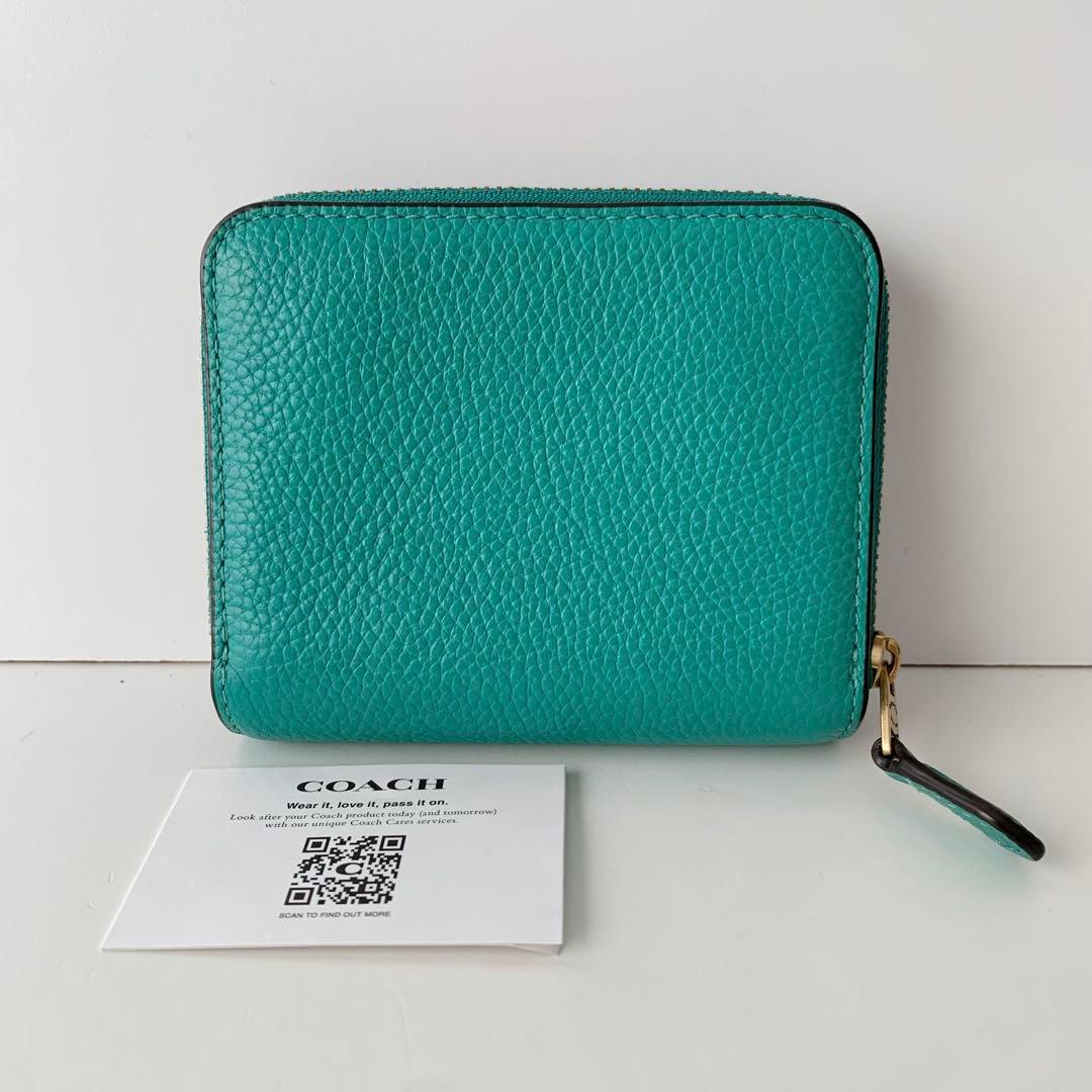 【COACH】コーチ　二つ折り財布　ビルフォールドウォレット　グリーン　緑　新品