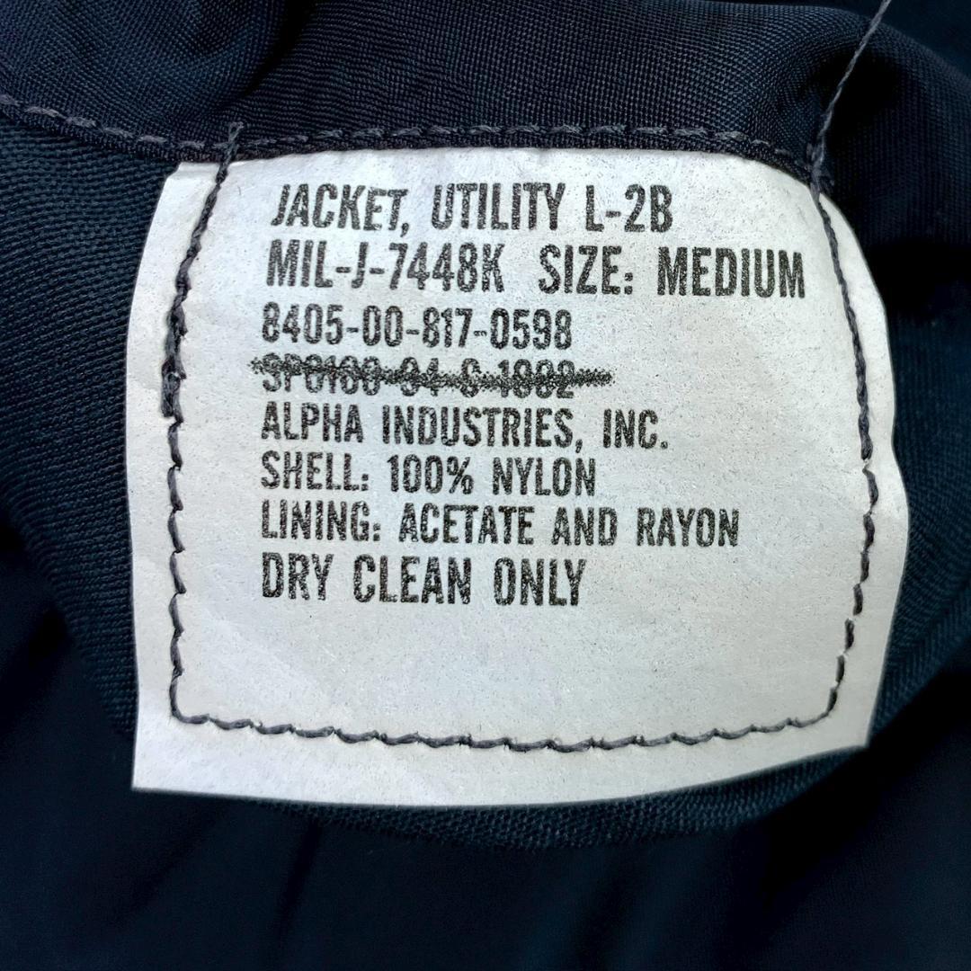 美品★米軍 90s L-2B グランドクルー ALPHA ネイビー M　E024
