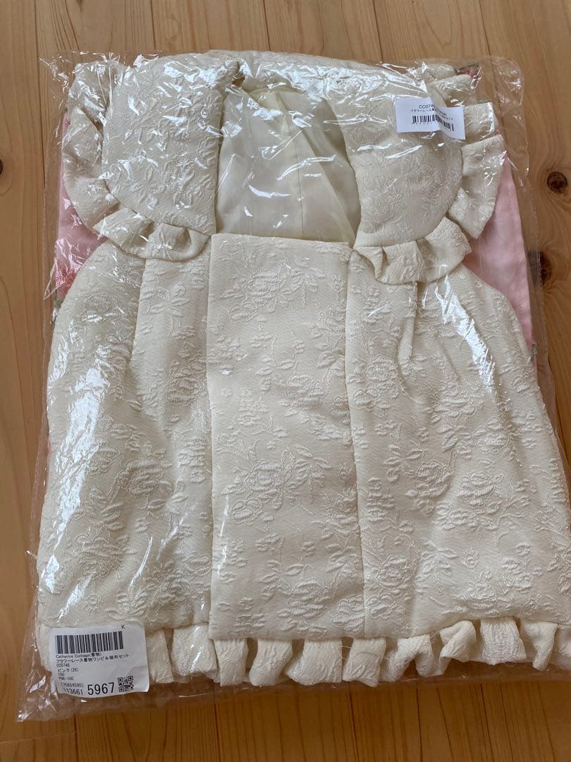 Catherine Cottage 七五三 フラワーレース着物ワンピ&被布セット