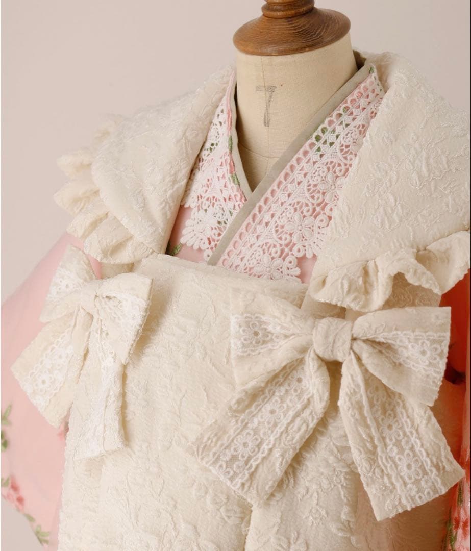 Catherine Cottage 七五三 フラワーレース着物ワンピ&被布セット