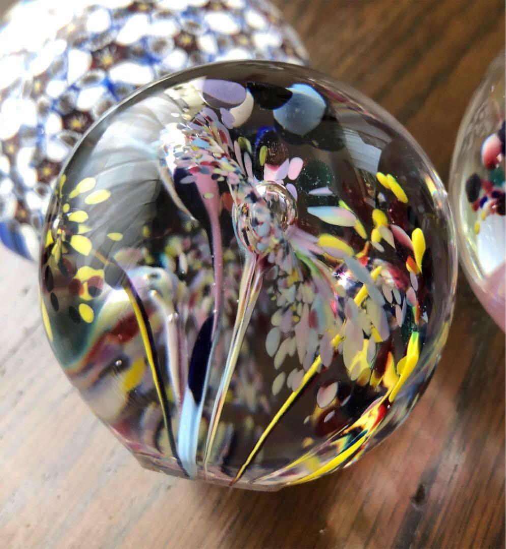 レア　S'70 イタリア製　ヴェネツィアングラス　ペーパーウェイト　花火