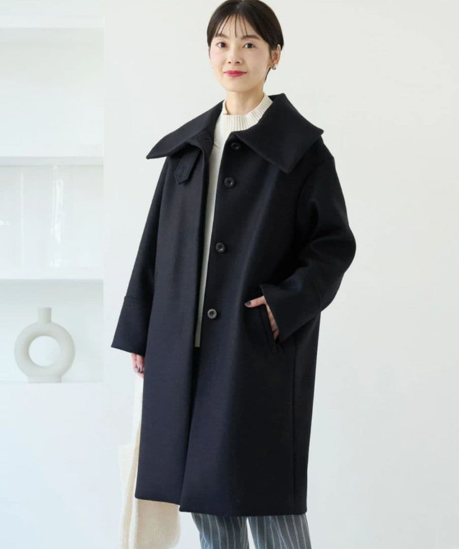 ＜SPINTOシリーズ＞ メルトン ビッグカラー コート