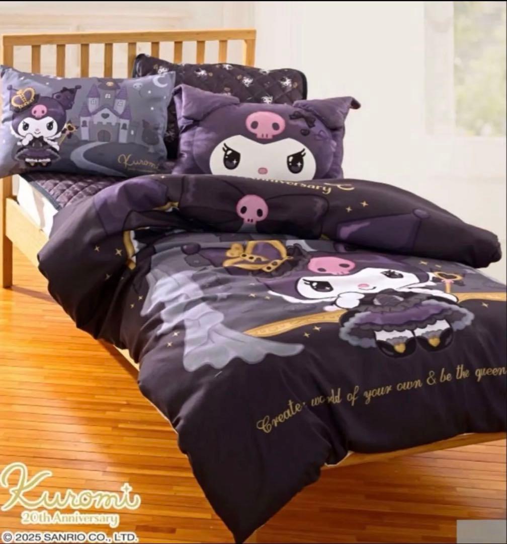 クロミ×シナモロール×マイメロ　掛け布団カバー、敷きパッド、枕、5点セット