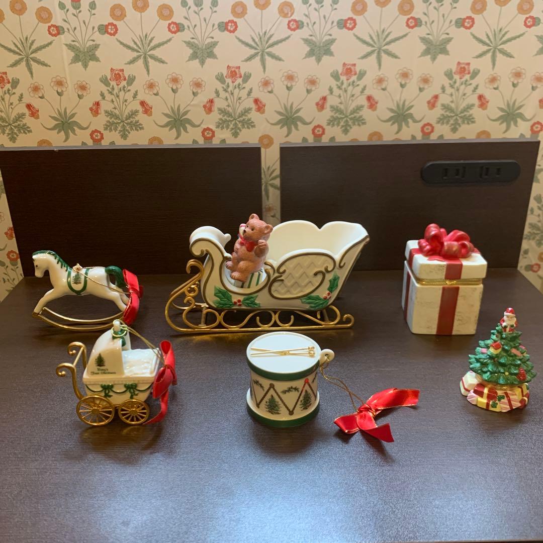 クリスマス　陶製デコレーションセット