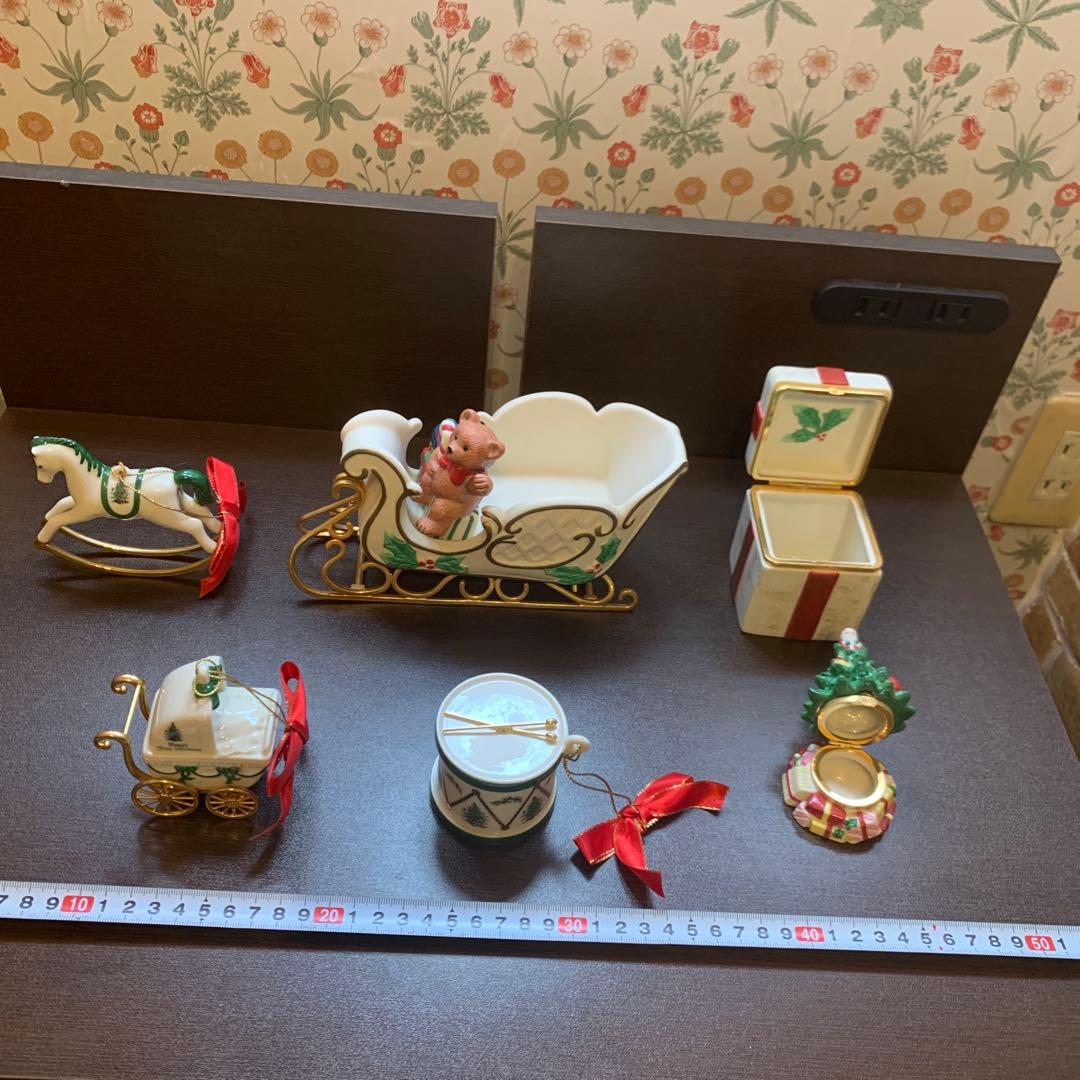 クリスマス　陶製デコレーションセット