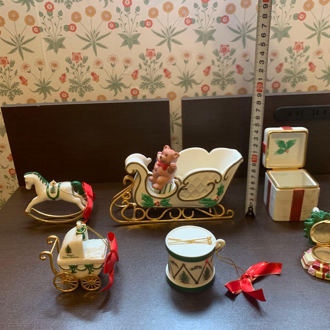 クリスマス　陶製デコレーションセット