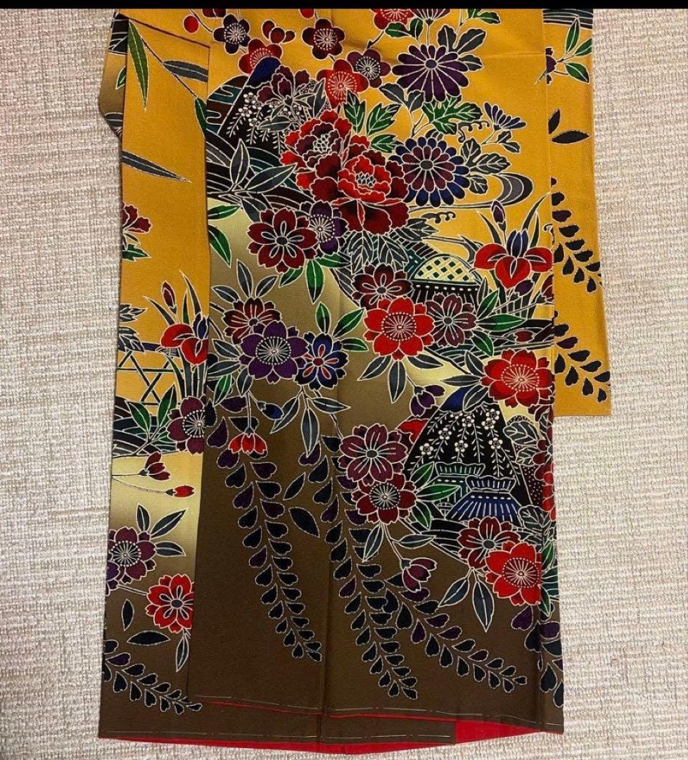 Ｋ*ａ様 【新品未使用品】紅型 振袖 長襦袢＋袋帯(使用品)セット