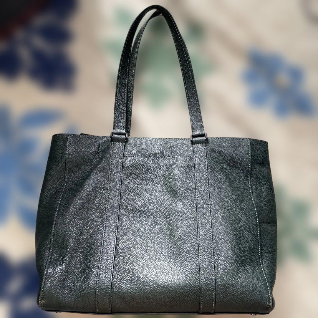 ア*丸様 COACH ダークグリーン トートバッグ