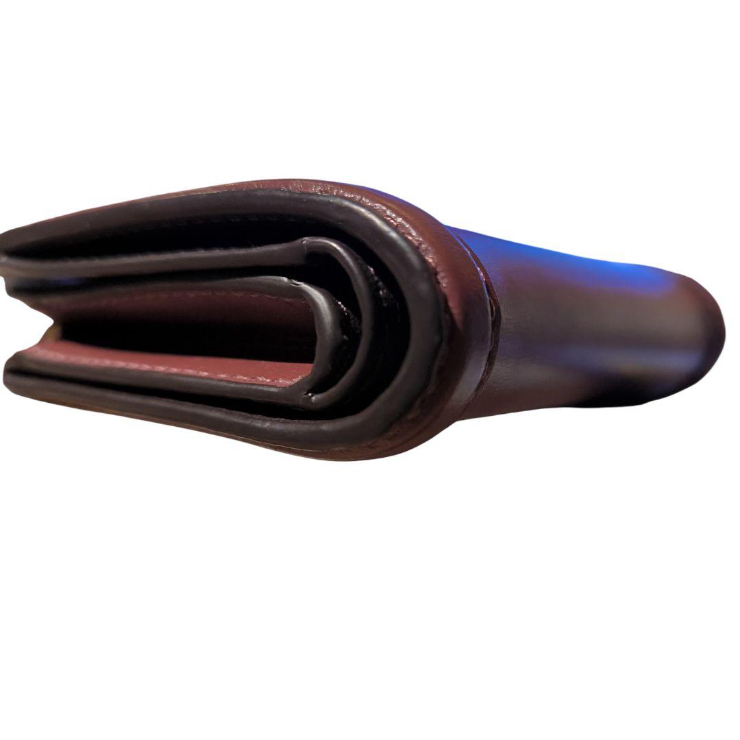 【美品】 COACH コーチ ハットンウォレット 二つ折り財布 ワインレッド