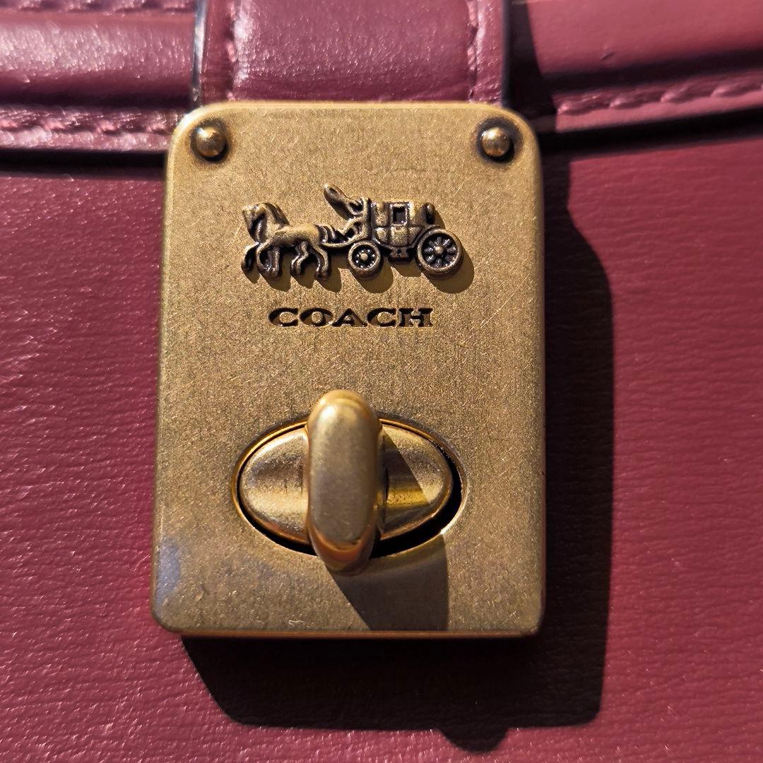 【美品】 COACH コーチ ハットンウォレット 二つ折り財布 ワインレッド