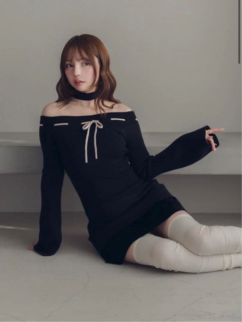 ワンピース ANDMARY Lilian ribbon mini dress