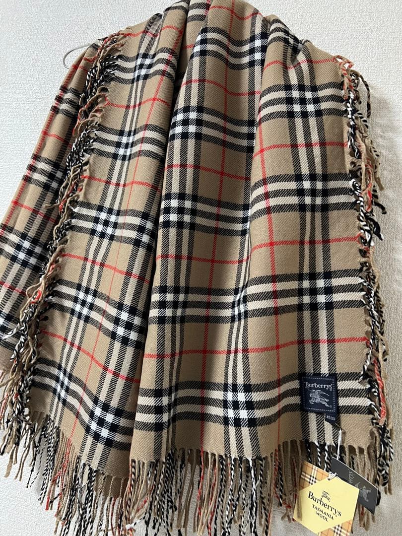 新品 大判 Burberrys ノバチェック ストール タスマニアウール