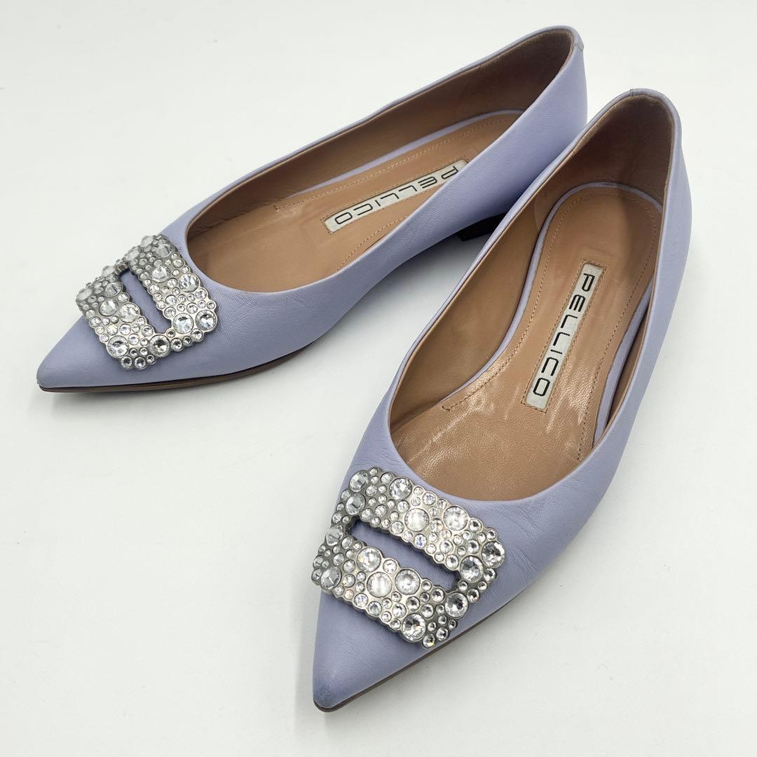 ミミ　ペリーコ ポインテッドトゥ アネッリフィッビア パンプス レザー