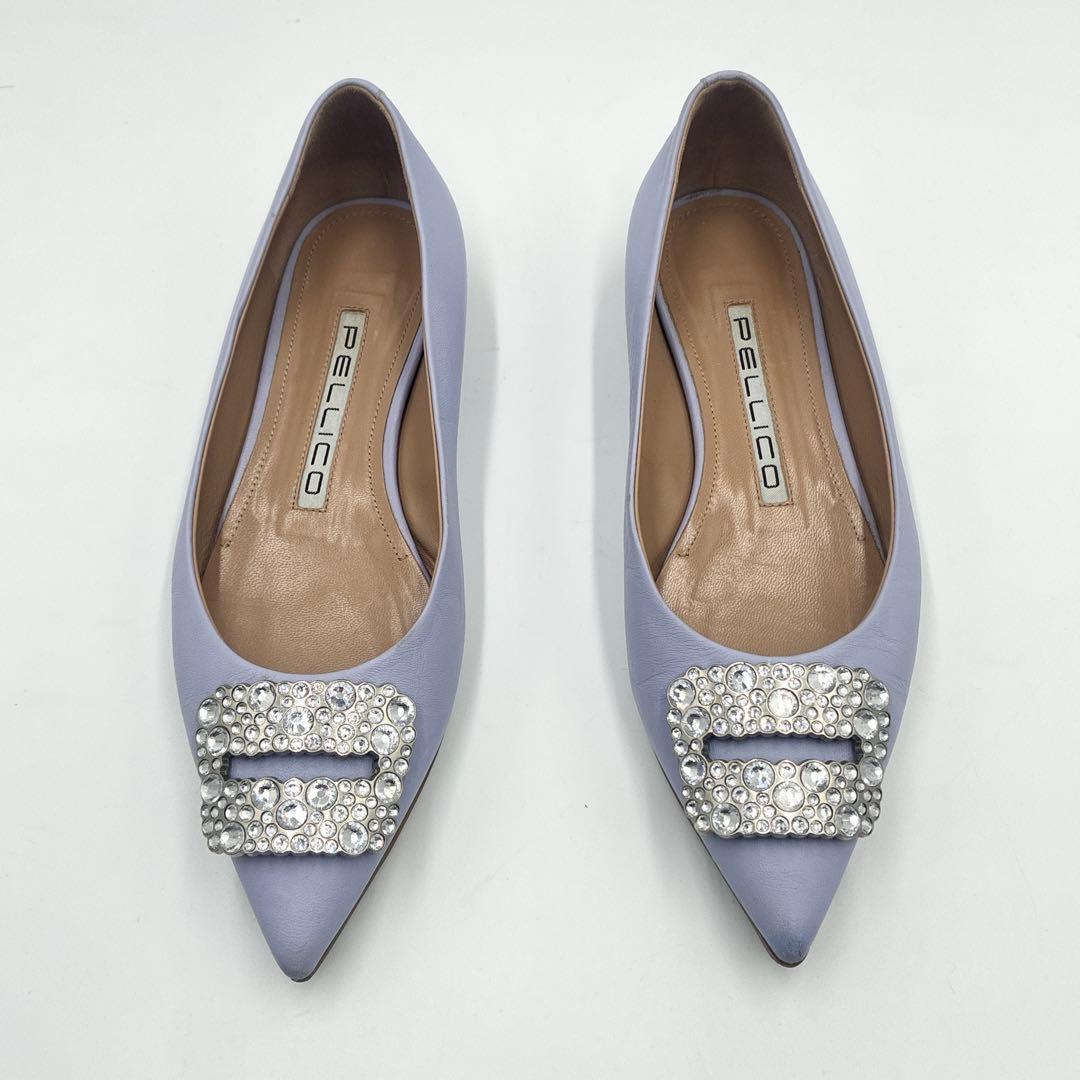 ミミ　ペリーコ ポインテッドトゥ アネッリフィッビア パンプス レザー