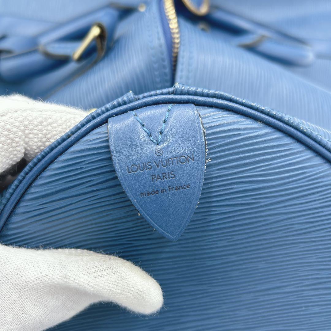 ✨希少✨ ルイヴィトン キーポル50 エピ ボストンバッグ ブルー 南京錠