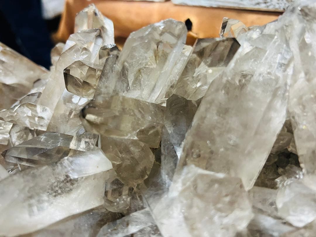 【美品】特大 ブラジル産 スモーキークォーツ クラスター 煙水晶 6.5kg