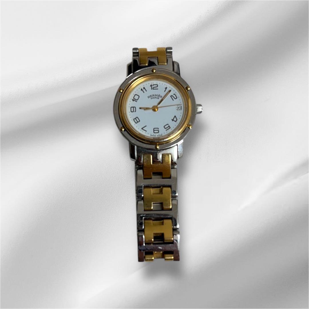 【美品】エルメス時計 クリッパー レディース