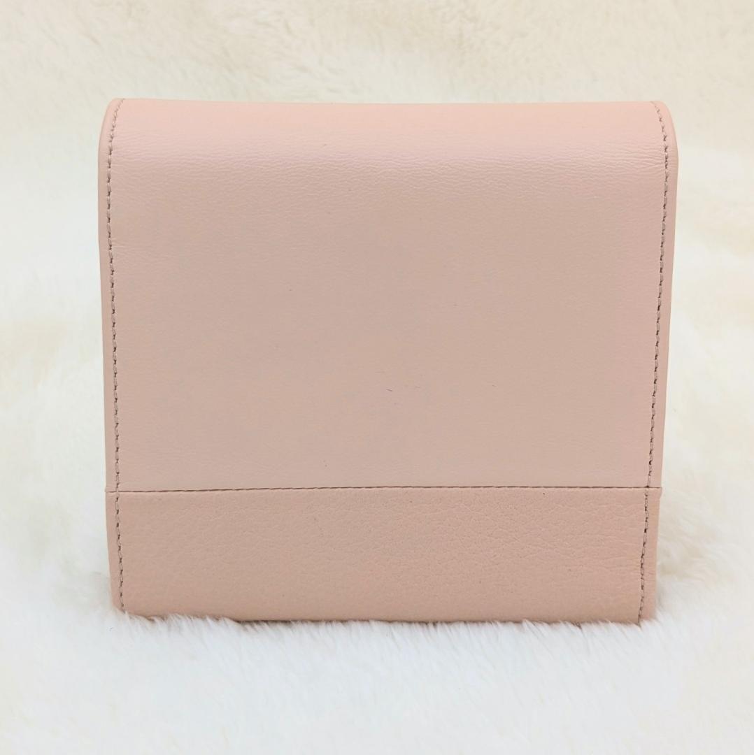 Chloé クロエ 三つ折り財布 コンパクトウォレット　レザー　ピンク