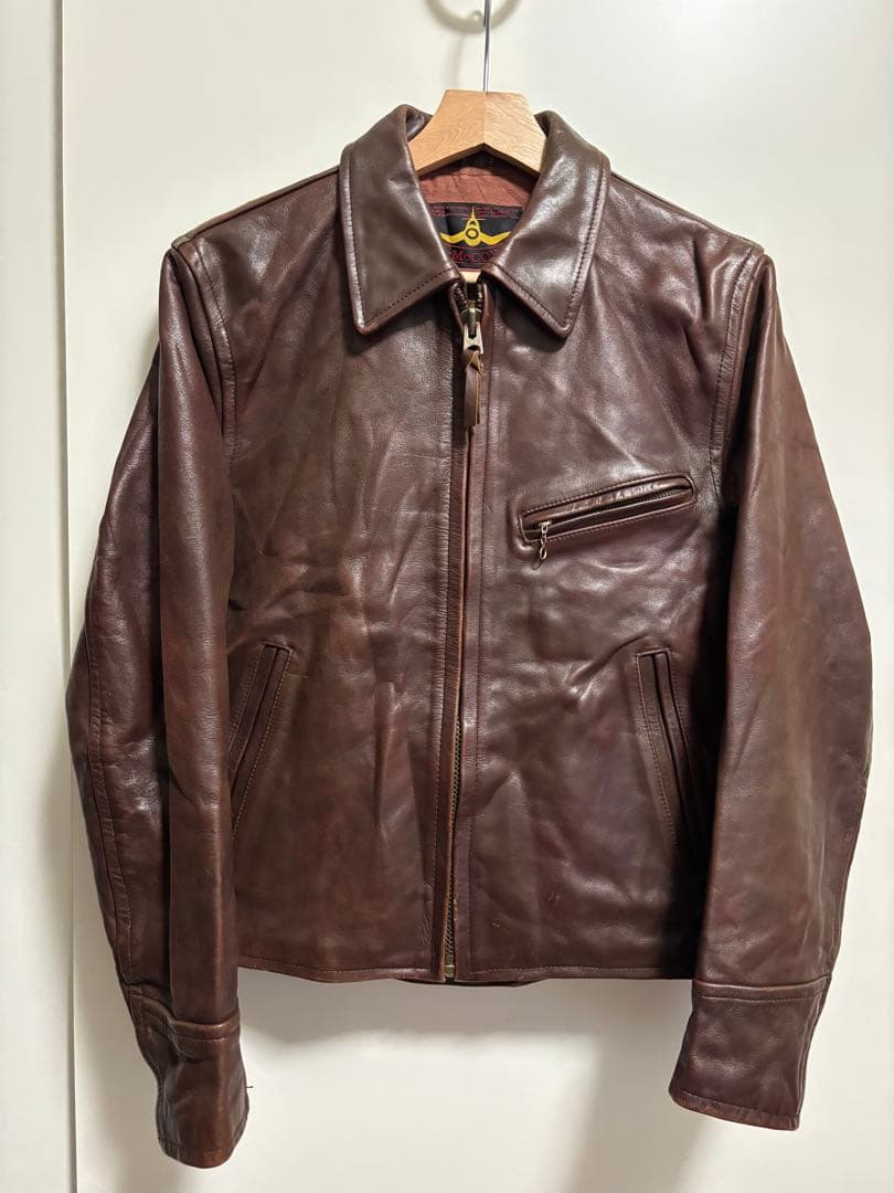 B-McCoy’s レザーライダースジャケット Aero スタイル 34