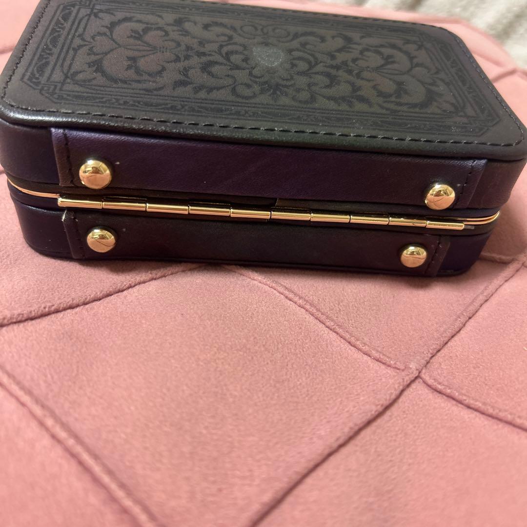 ダークブラウン レザー アクセサリーケース