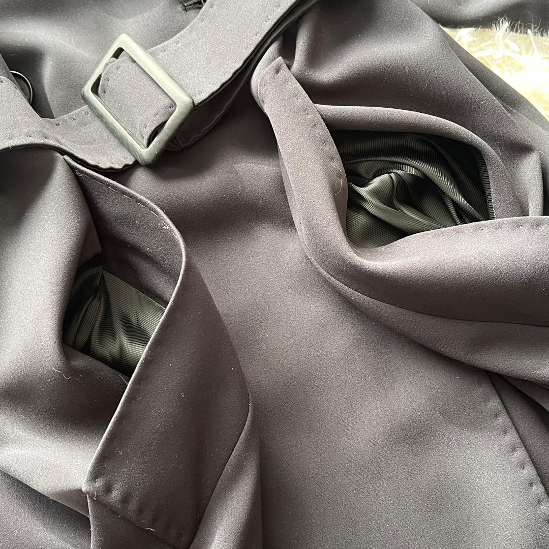 【極美品】マックスマーラ ロングトレンチコート ベルト付き 銀タグ ゆったり M