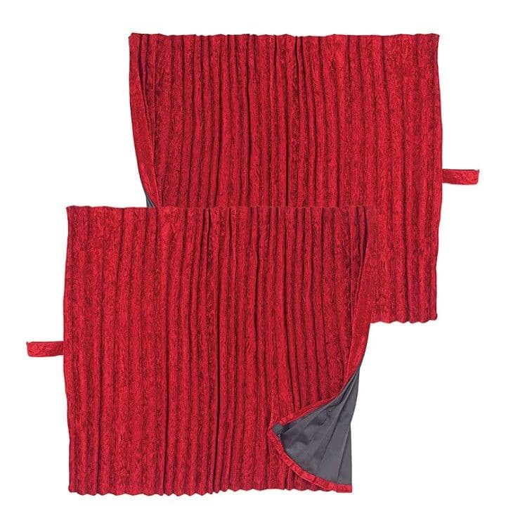 21AY-15 雅 仮眠 カーテン チンチラZERO 1級遮光/難燃加工 レッド