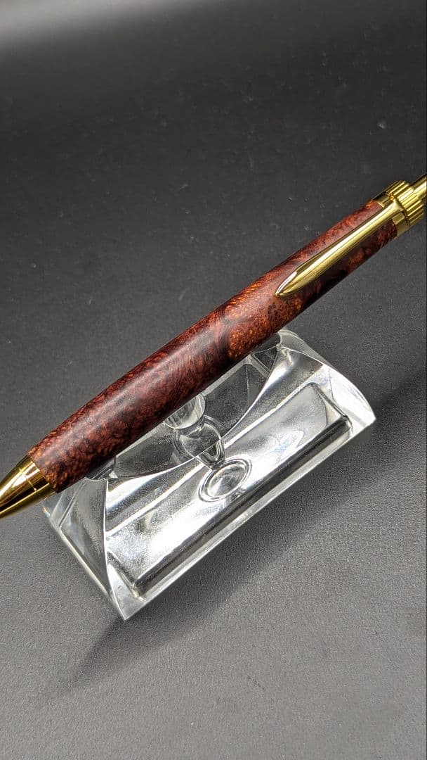 450ペン工房翌檜　極上　ココボロ　瘤杢　木軸シャーペン　ボールペン
