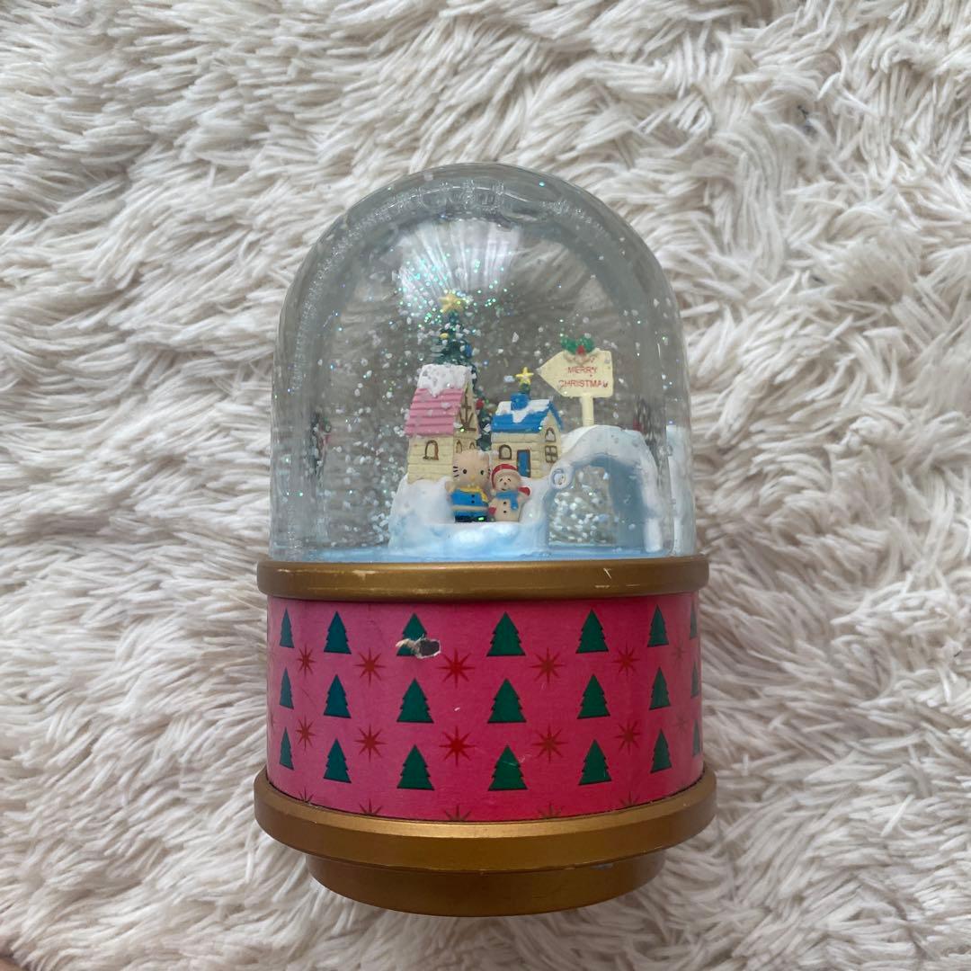 超希少品　キティちゃん　クリスマスオルゴール 雪景色