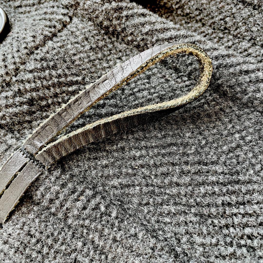 オールドイングランド ダッフルコート ロング ヘリンボーン チャコールグレー