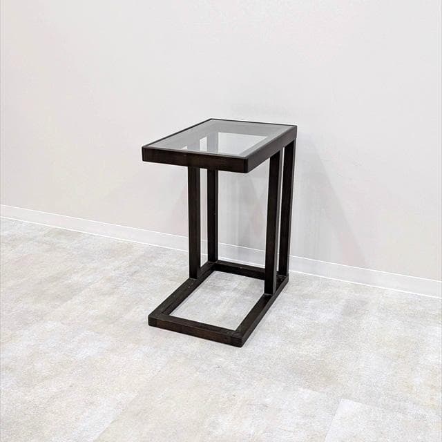 ブラウンウッドフレームサイドテーブル