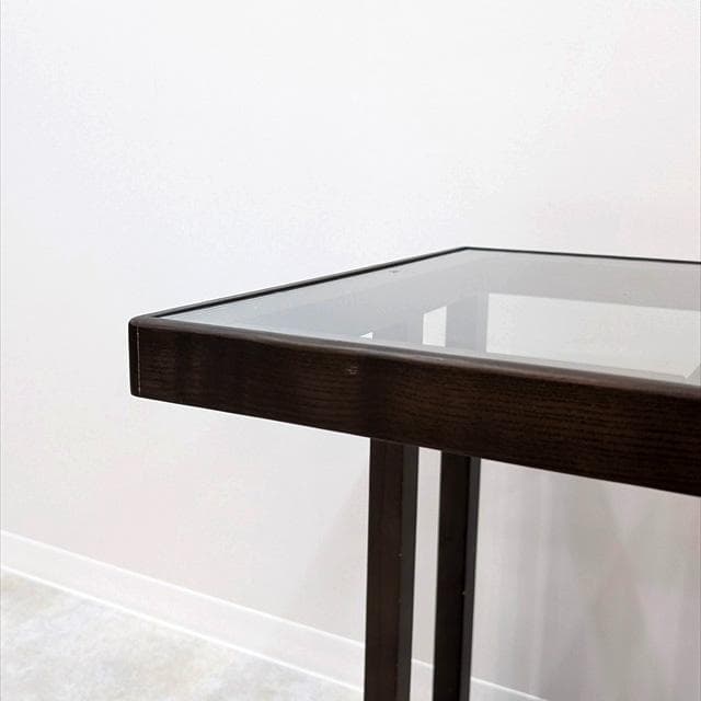 ブラウンウッドフレームサイドテーブル