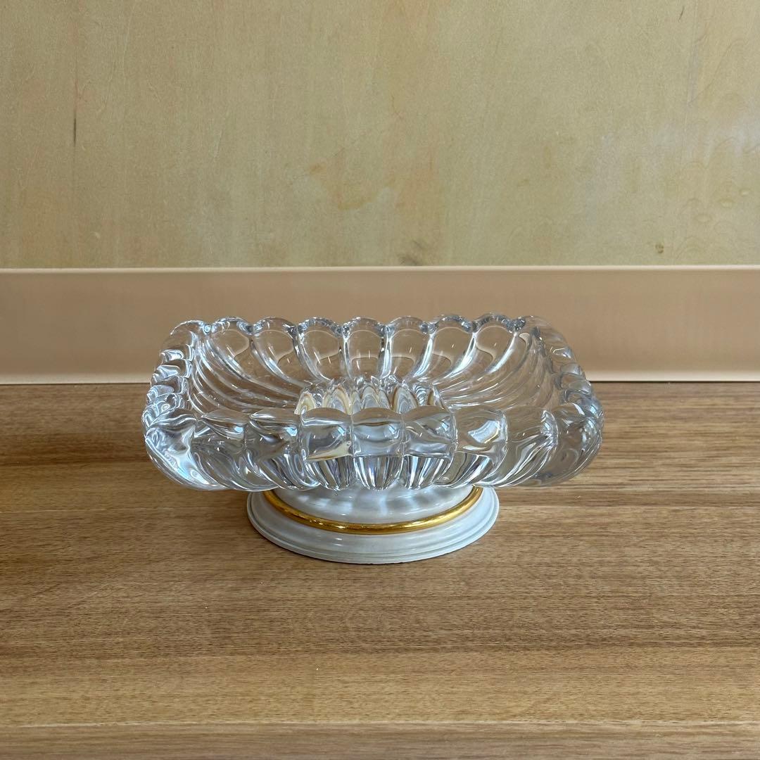 クリスタル　灰皿　アンティーク