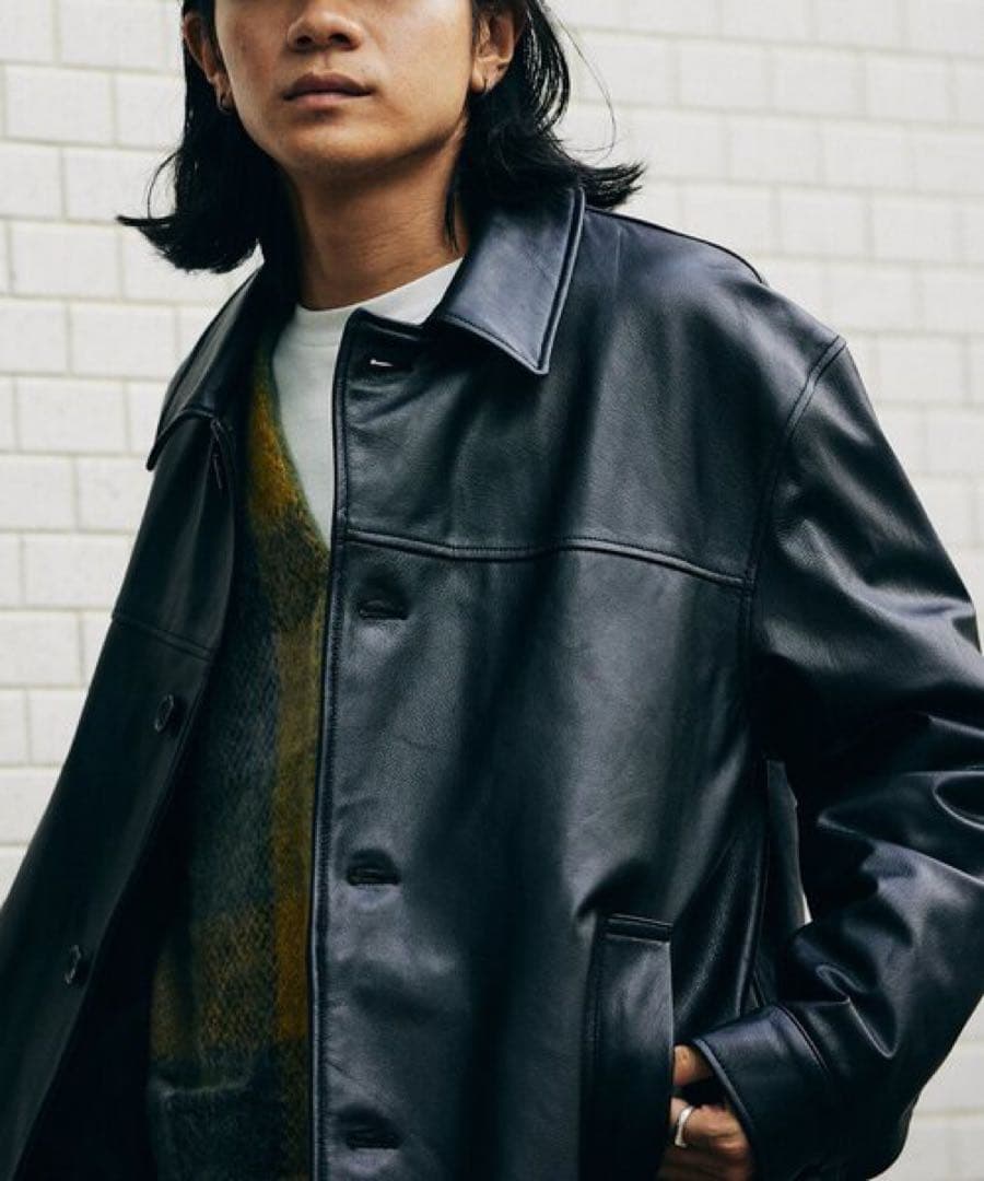 ジャーナルスタンダードゴートレザーカーコートLレザージャケット山羊革