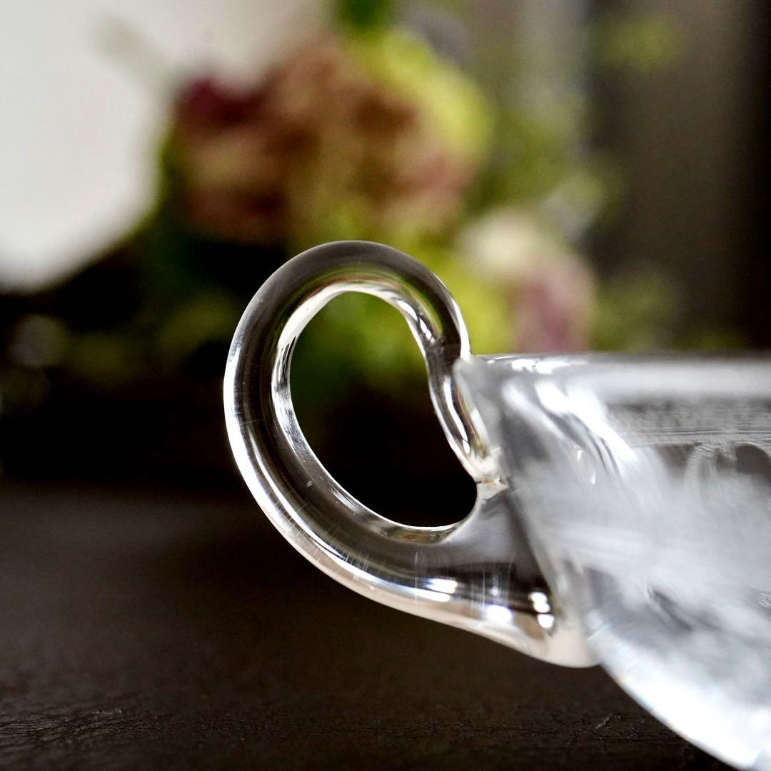 サンルイ★メス★アンティーク クリスタル デザートカップ グラス★トレイ希少レア