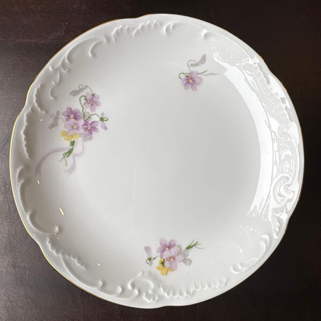大倉陶園　オーダーメイド　すみれのお皿4枚　希少！お値下げ