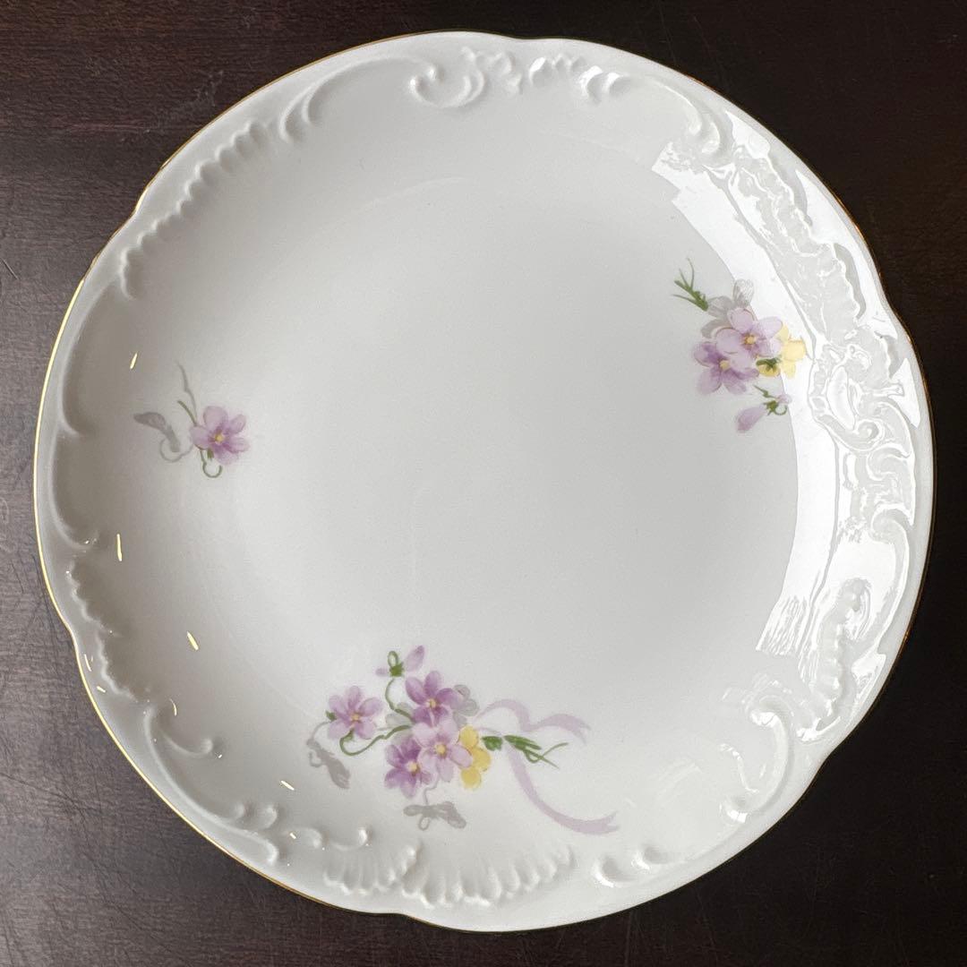 大倉陶園　オーダーメイド　すみれのお皿4枚　希少！お値下げ