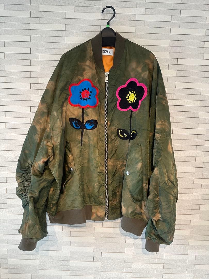 KIDILL 花柄刺繍 MA-1ジャケット