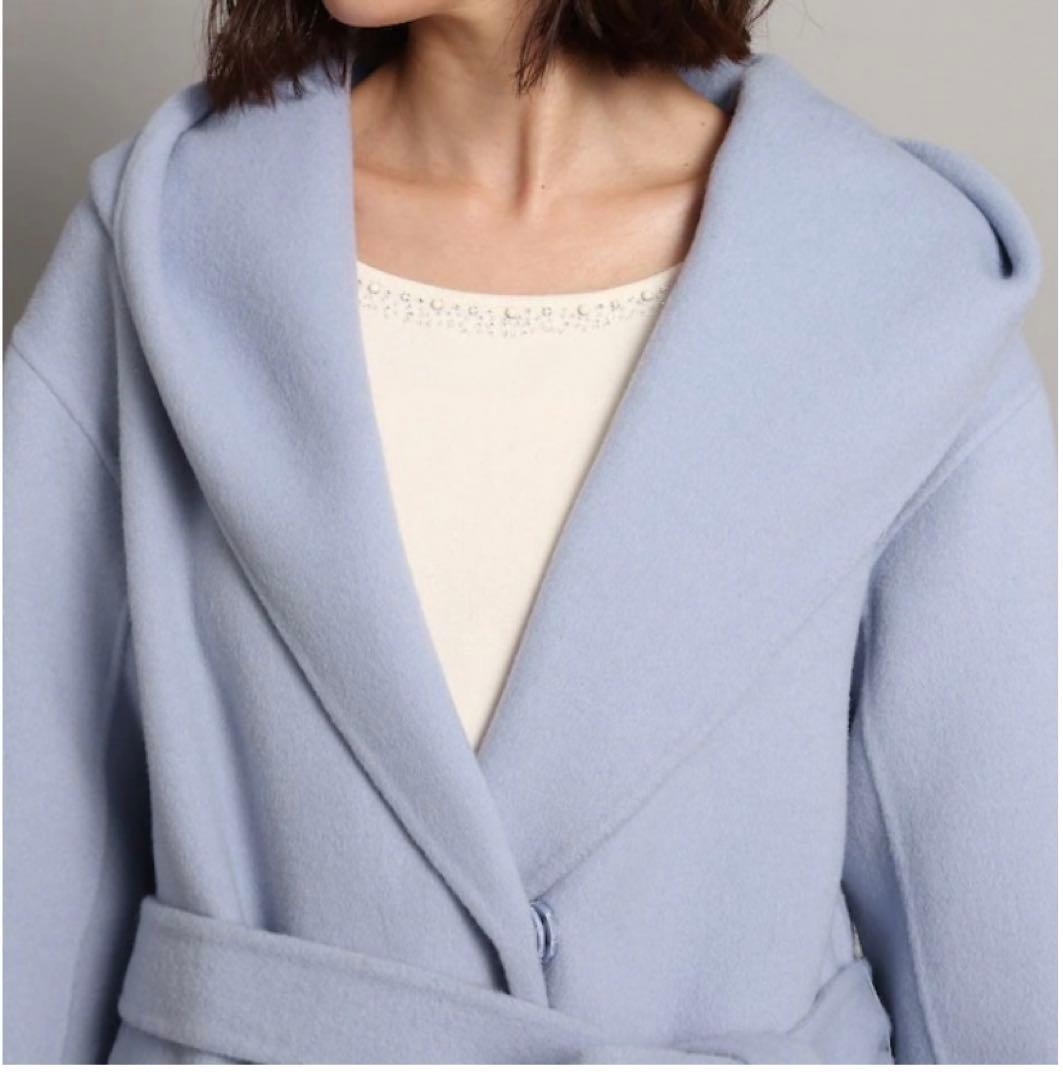 COUP DE CHANCE リバー仕立てミドル丈コート