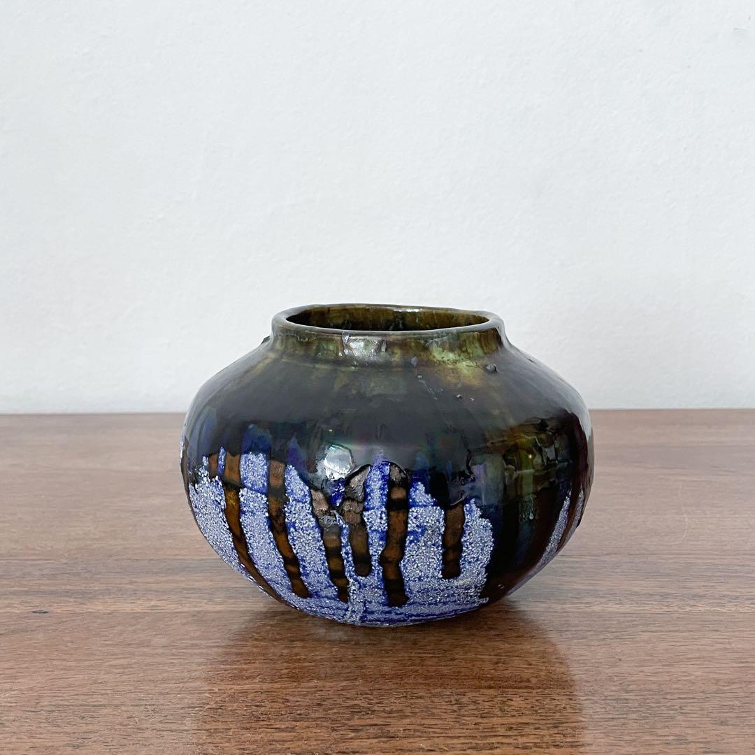 【ドイツ Studio potteryの花瓶 】Fat lava 273