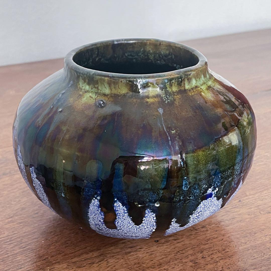 【ドイツ Studio potteryの花瓶 】Fat lava 273