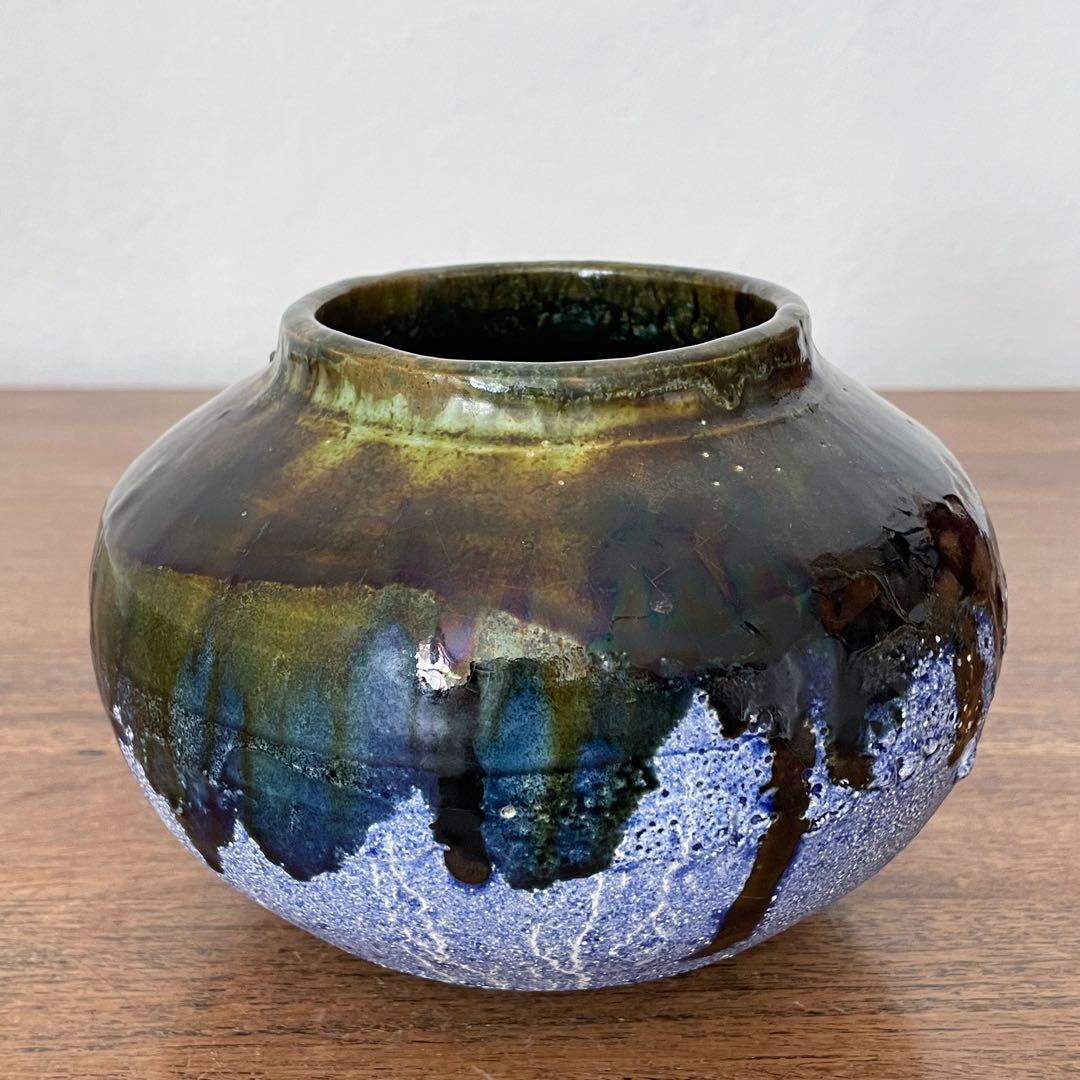 【ドイツ Studio potteryの花瓶 】Fat lava 273