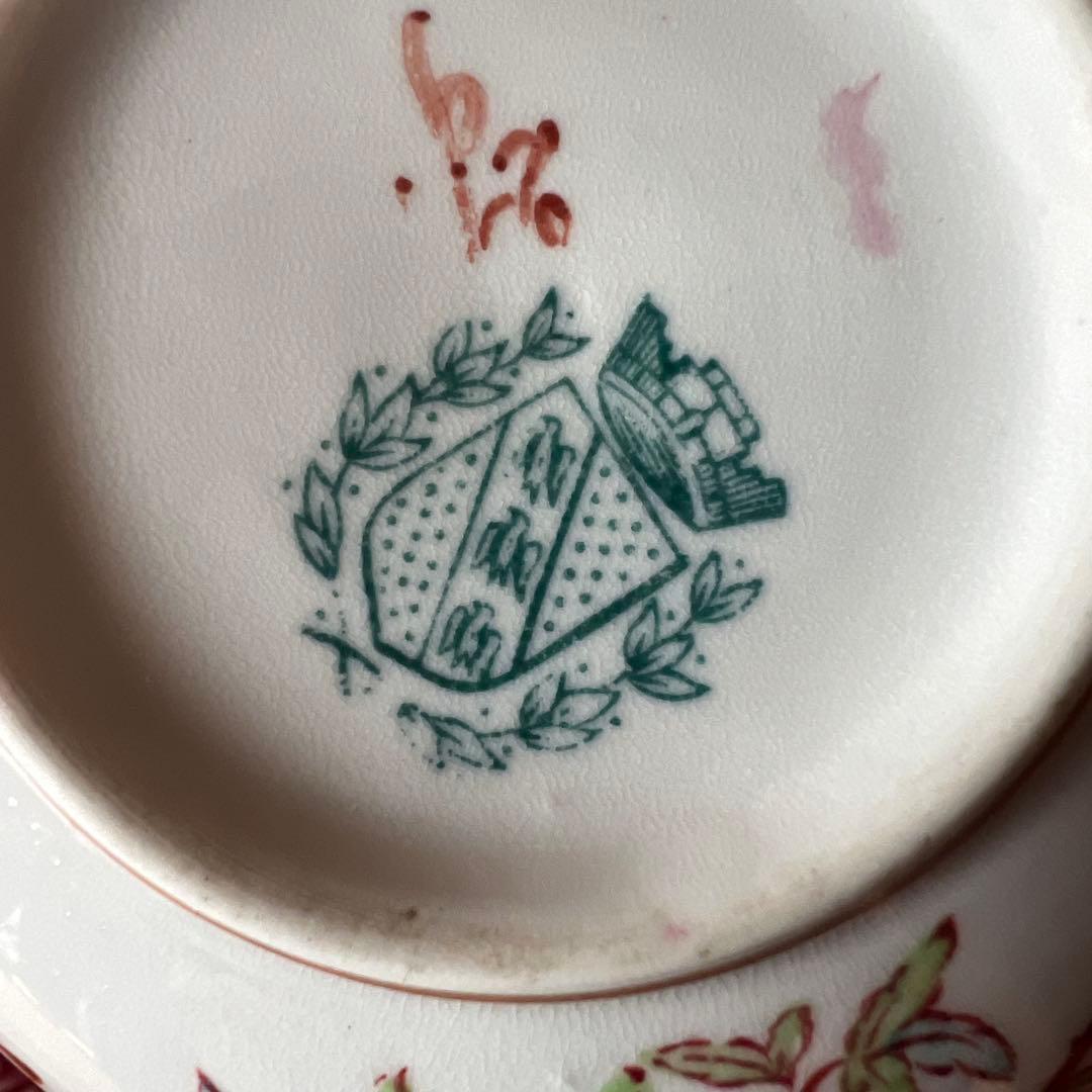 フランスサルグミンヌ窯、Mintonパターン219 ティーカップ＆ソーサー