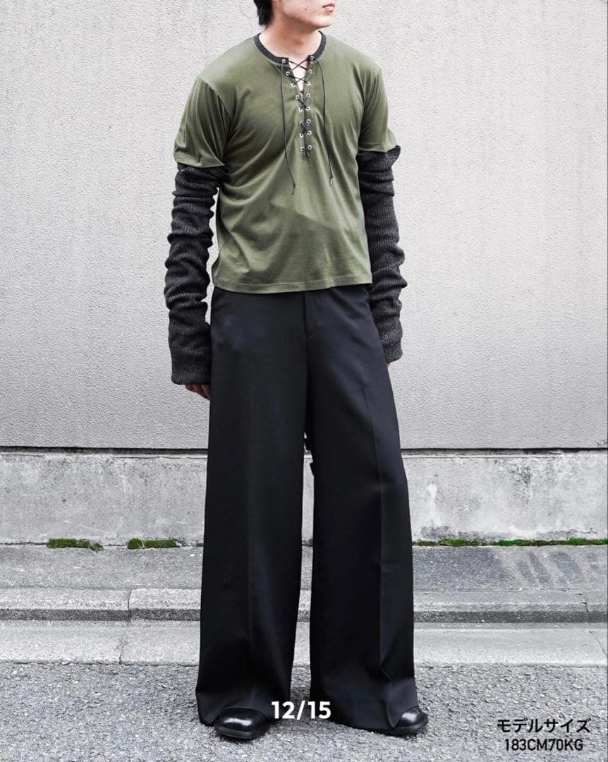 NEW OLD AW25 RIB SLEEVE TOP サイズ44