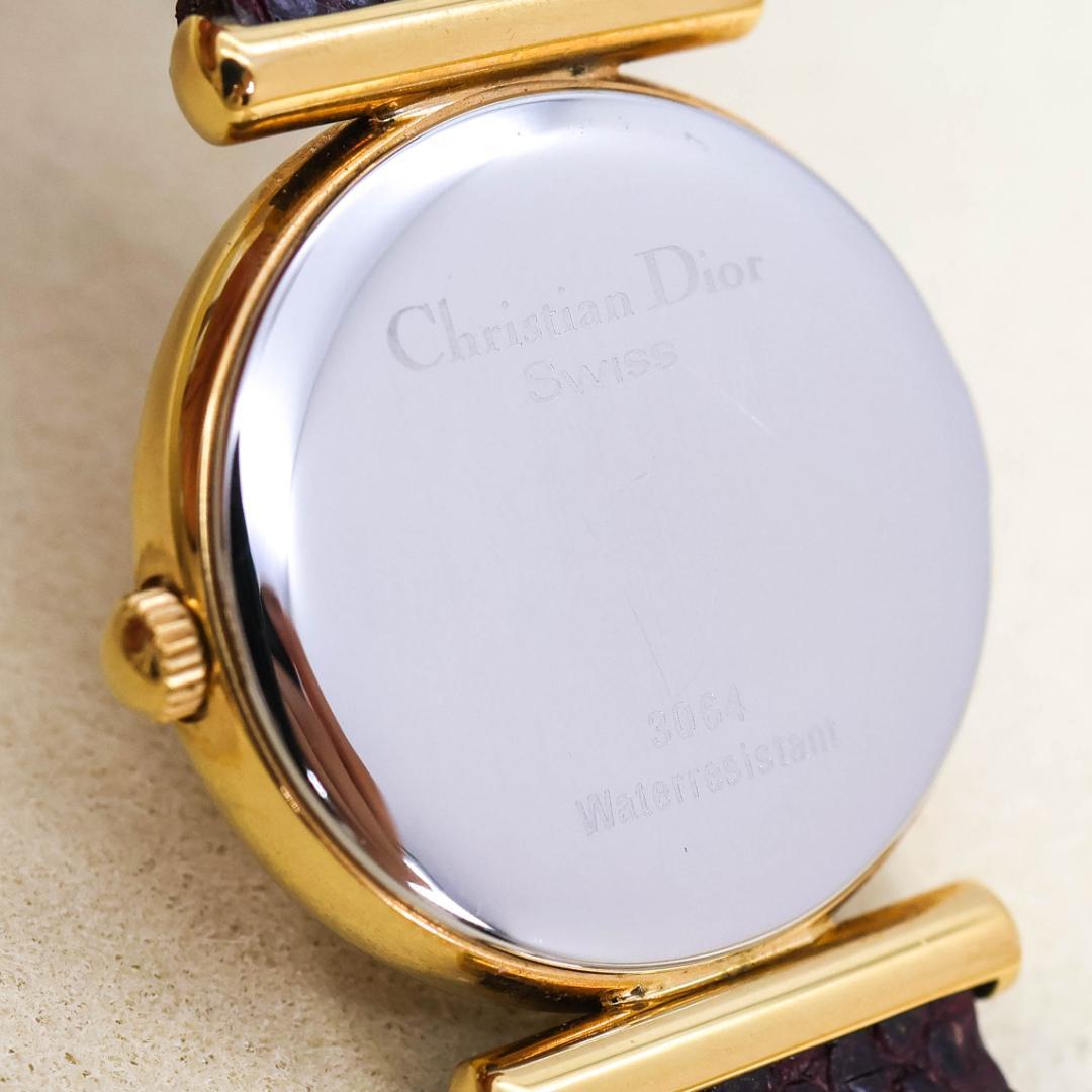 稼働 Christian Dior 腕時計 クラシカル ゴールド レザー2681