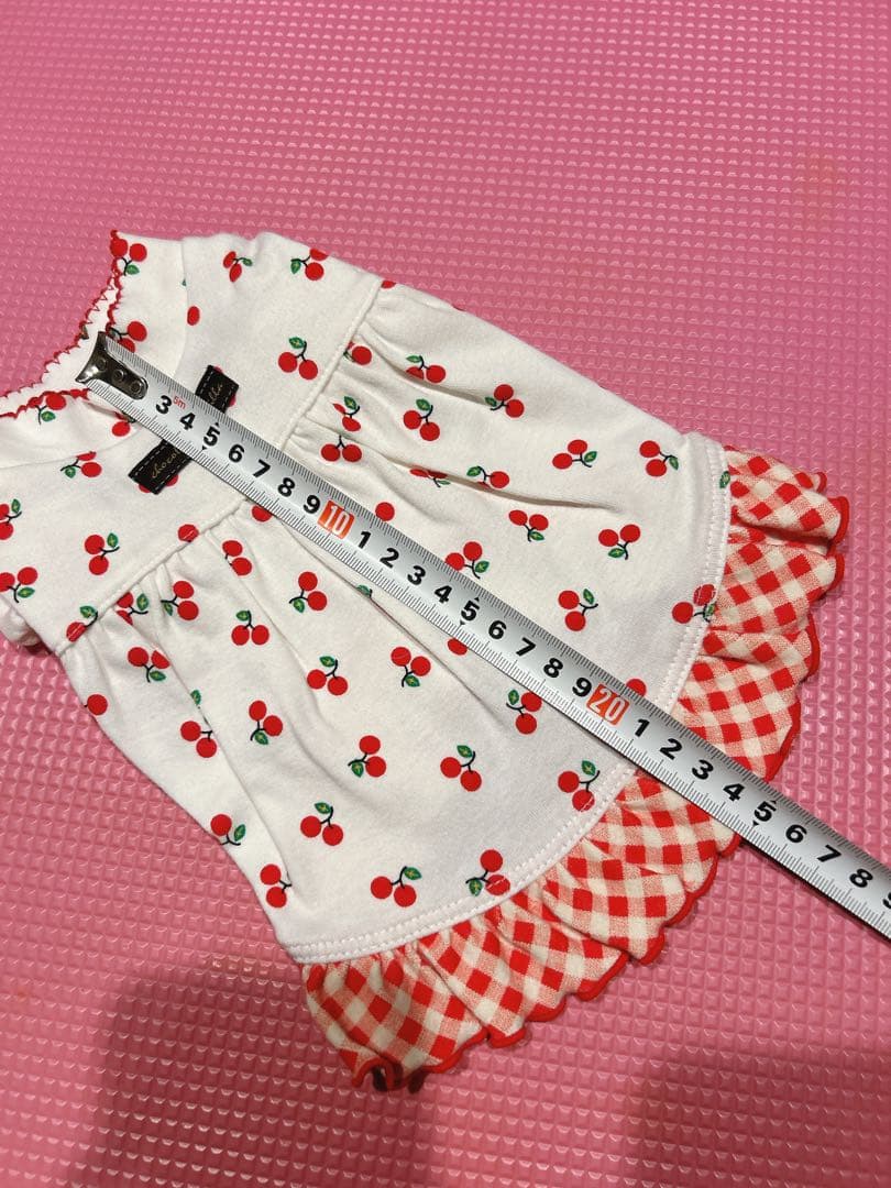 アトリエgg★チェリー柄ワンピース19ハーフ★美品ateliergg